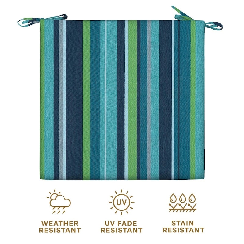 Outdoor Premium Dining Seat Cushion (2-Pack) - 20" wide x 20" deep x 4" thick