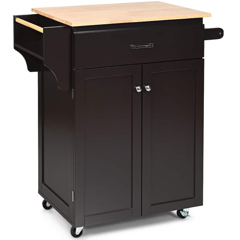 Gymax Rolling Kitchen Island Utility Kitchen Cart Storage Cabinet - See Details