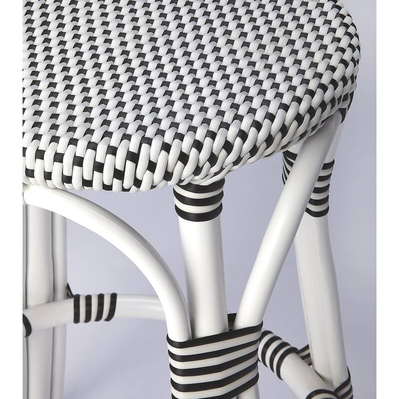 Tobias 24" Rattan Round Counter Stool