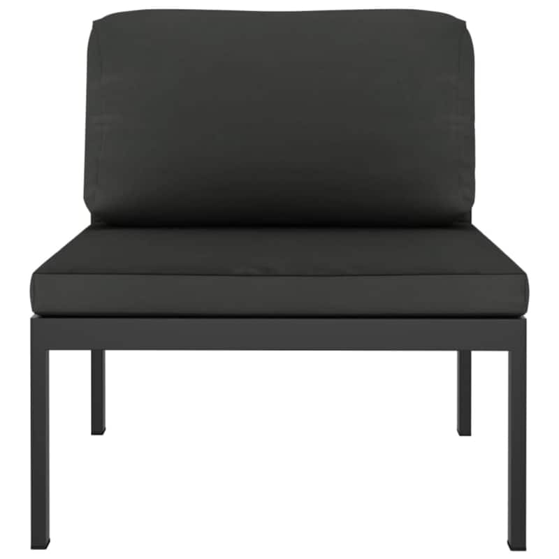 vidaXL Patio Furniture Set Outdoor Sectional Sofa Set Aluminum Anthracite