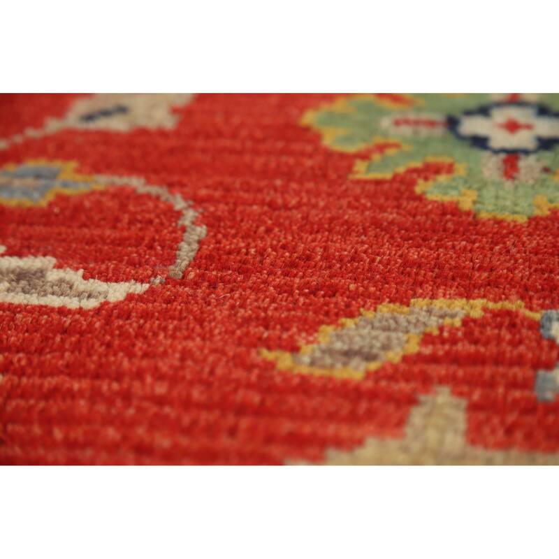 Hand Knotted Oriental 100% Wool Carpet Traditional Floral Oranges & Rust Heriz (serapi) Area Rug - 10' 0'' X 8' 0''