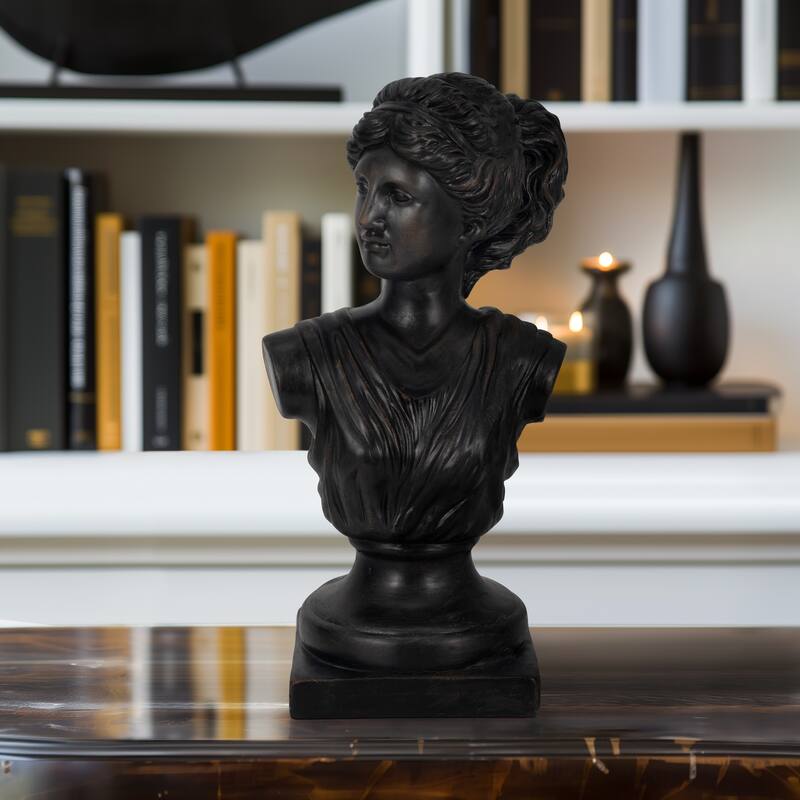 Sagebrook Home Grecian Bust Distressed Resin Novelty Sculpture