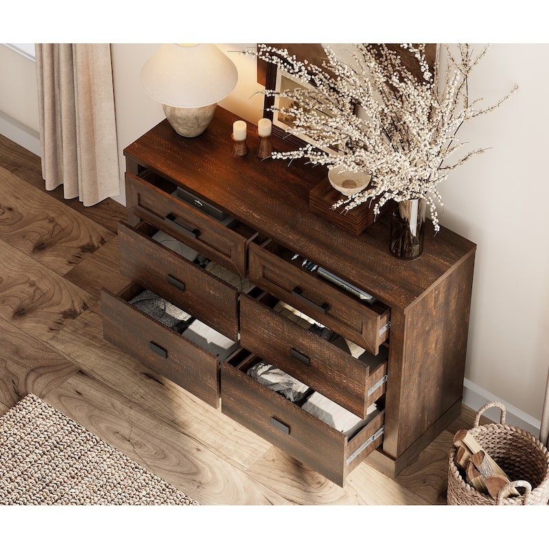 WAMPAT Dresser for Bedroom, Mid Century Modern Closet Storage Organizer