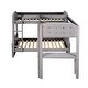 preview thumbnail 5 of 10, L-Shaped Twin over Full Bunk Bed with Desk and Upholstered Panels