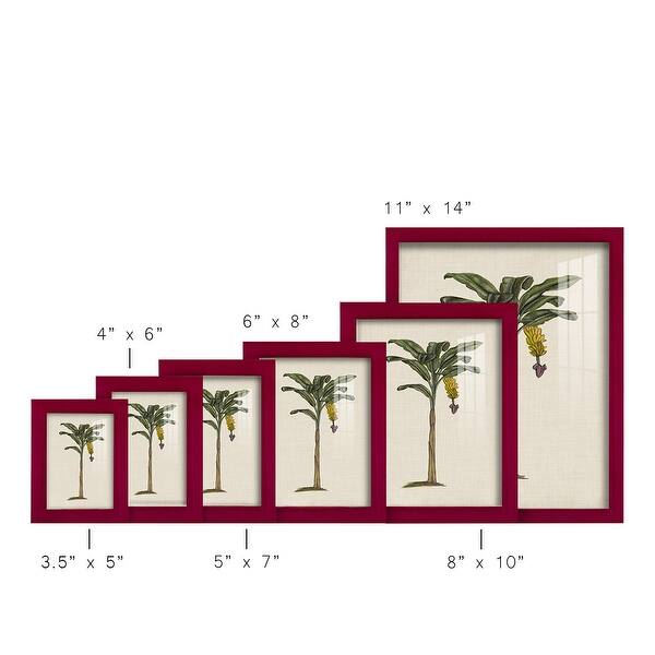 dimension image slide 4 of 11, UA CH British Palms III -Framed Print w/glass-Cherry Red