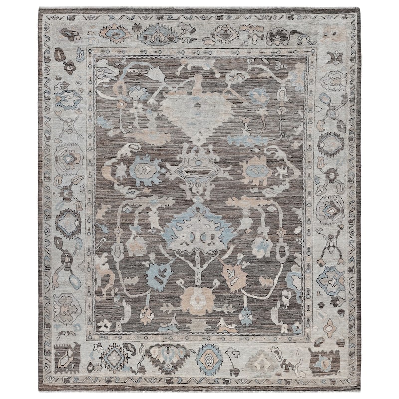 Oushak One-of-a-Kind Hand-Knotted Area Rug - Brown - 8' 2" x 9' 9"