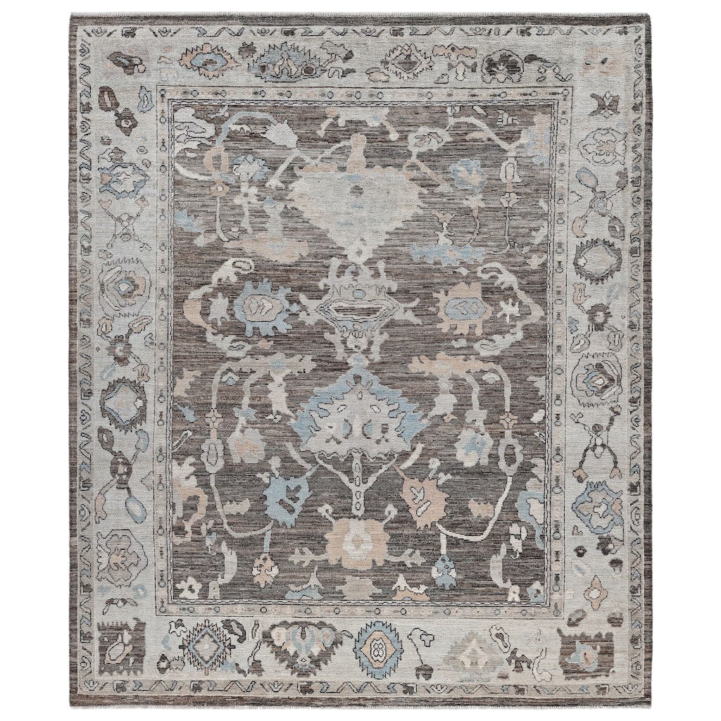 Oushak One-of-a-Kind Hand-Knotted Area Rug - Brown - 8' 2" x 9' 9"