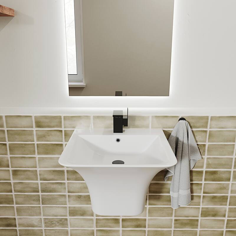 Swiss Madison SM-WS330 Carre 20-7/8" Rectangular Ceramic Wall Mounted