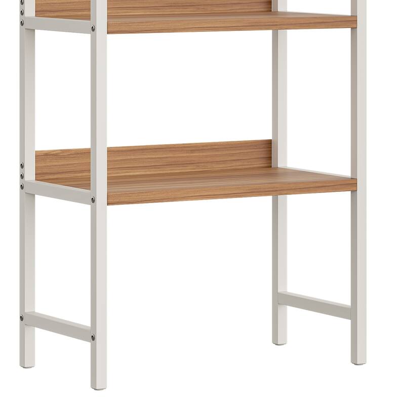 Moasis Closet Organizer with 4 Expandable Hanging Rods, Garment Rack Heavy Duty Clothes Rack with Storage Shelves
