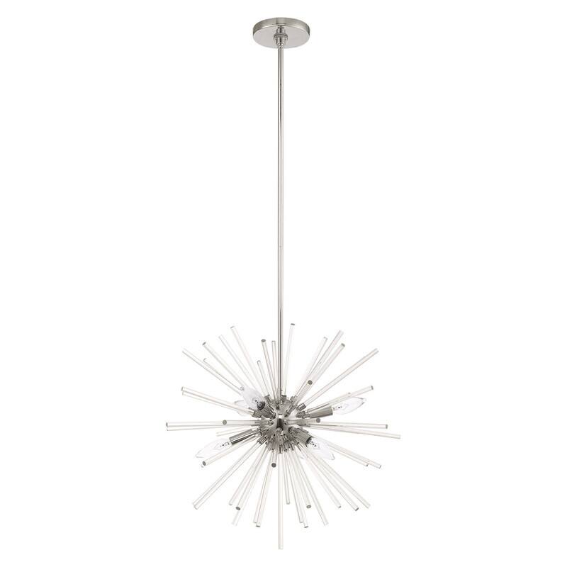 Livex Lighting 6-Light Pendant Chandelier, 41254-12, 41254-05