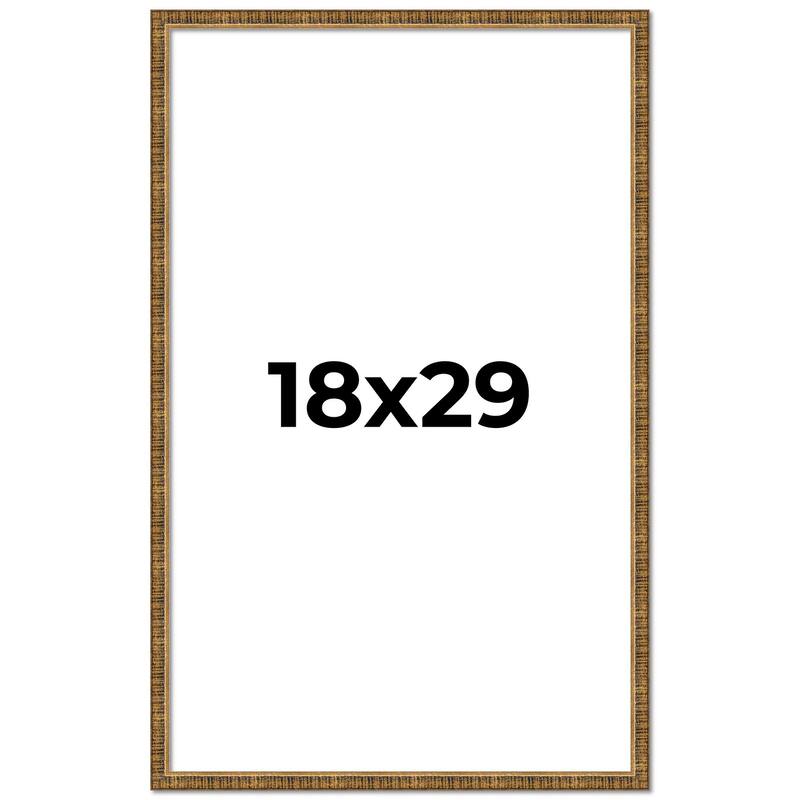 18x29 Frame Gold Picture Frame - Complete Modern Photo Frame Includes