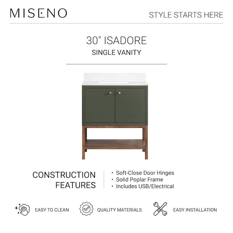 Miseno MV-N254-V30 Isadore 30" Free Standing Single Basin Vanity Set