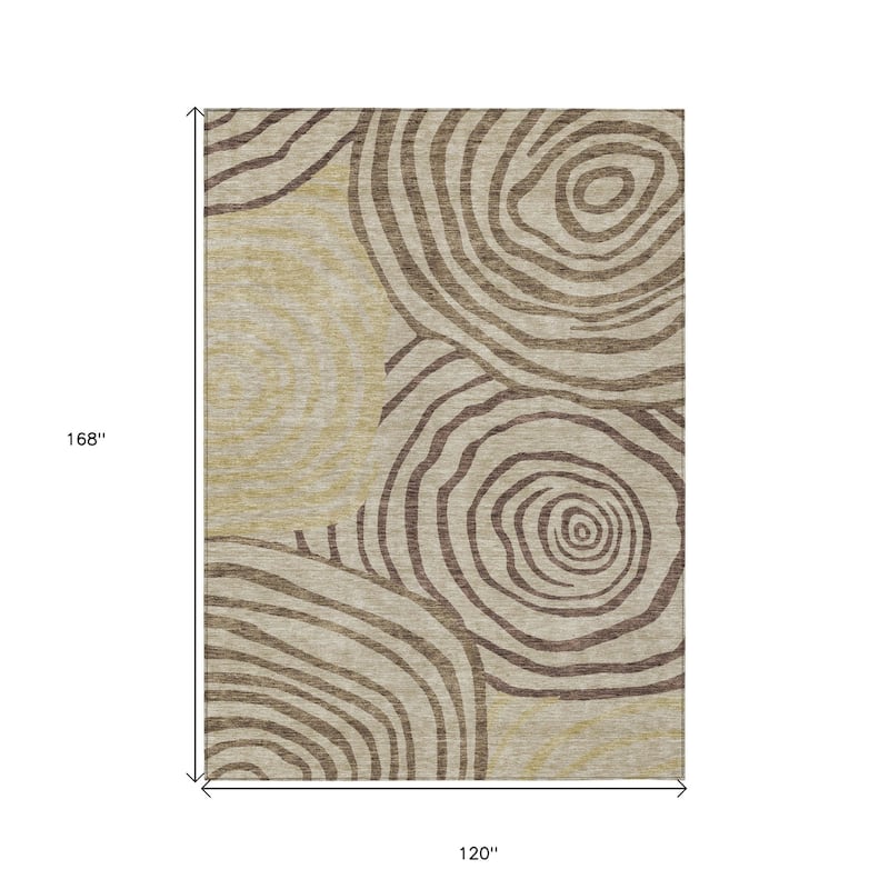 HomeRoots Abstract Transitional Rectangle Outdoor Rug