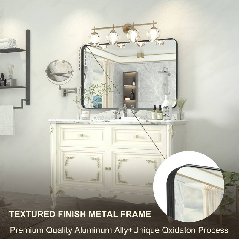 Rectangle Bathroom Mirror for Vanity Wall Mounted Vertical Horizontal Makeup Mirror