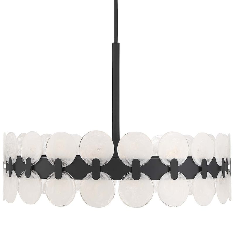 Savoy House 1-3722-10 Boca 10 Light 36" Wide Drum Chandelier - Matte Black