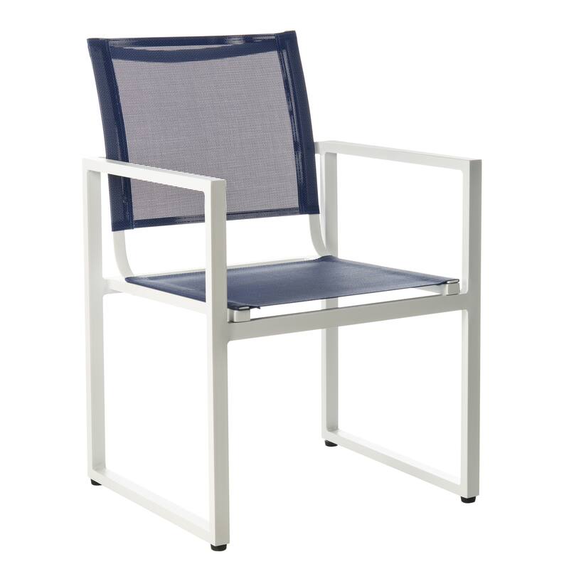 SAFAVIEH Outdoor Aiyana Stackable Chair (Set of 2) - 22" W x 22.8" D x 33" H - 22W x 33D x 23H