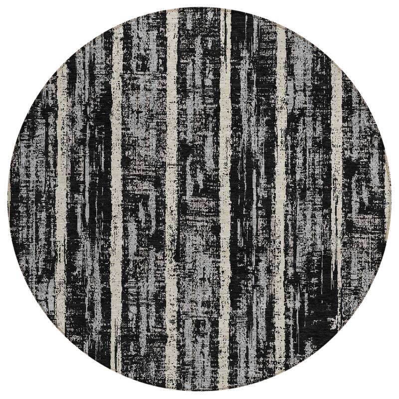 Machine Washable Indoor/ Outdoor Chantille Stripe Ombre Rug