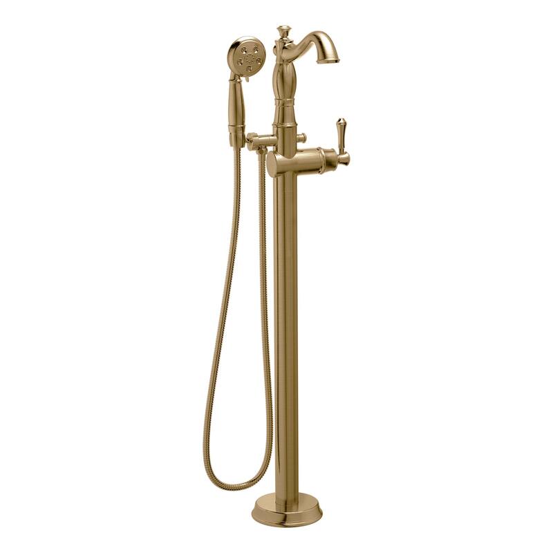 Delta Cassidy Floor Mounted Tub Filler with Personal Hand Shower Less - Champagne Bronze
