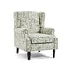 preview thumbnail 11 of 134, 2 Set Traditional Patterned Wingback Accent Chairs with NailHead