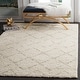 preview thumbnail 54 of 154, SAFAVIEH Arizona Shag Nevada 1.2-inch Thick Rug 10' Square - Ivory/Beige