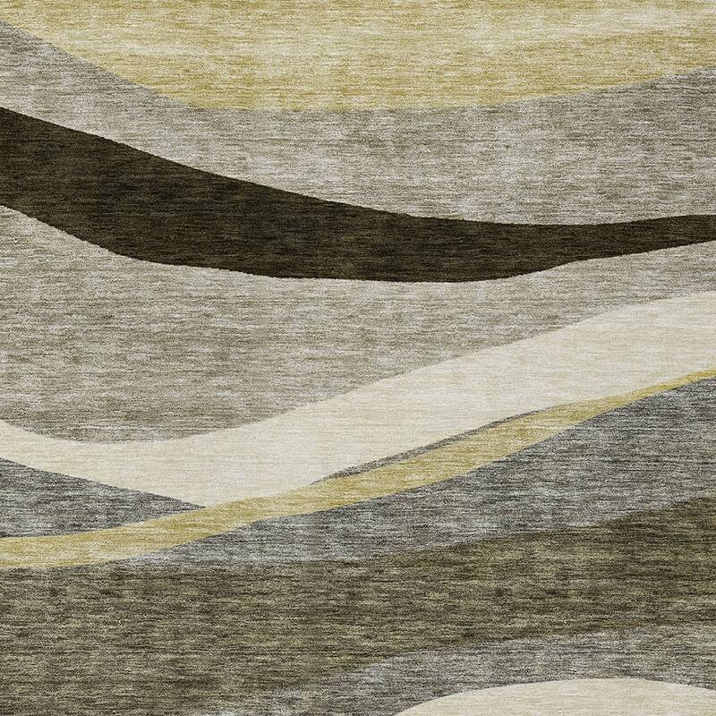 HomeRoots Abstract Transitional Rectangle Outdoor Rug