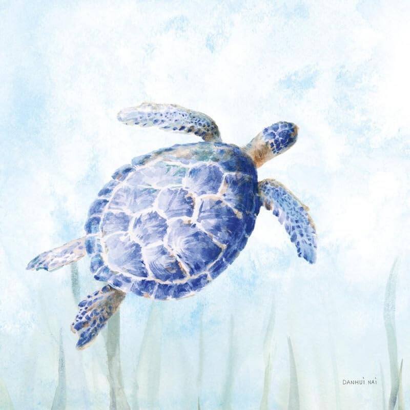 Undersea Turtle II Art Poster - Print On Demand