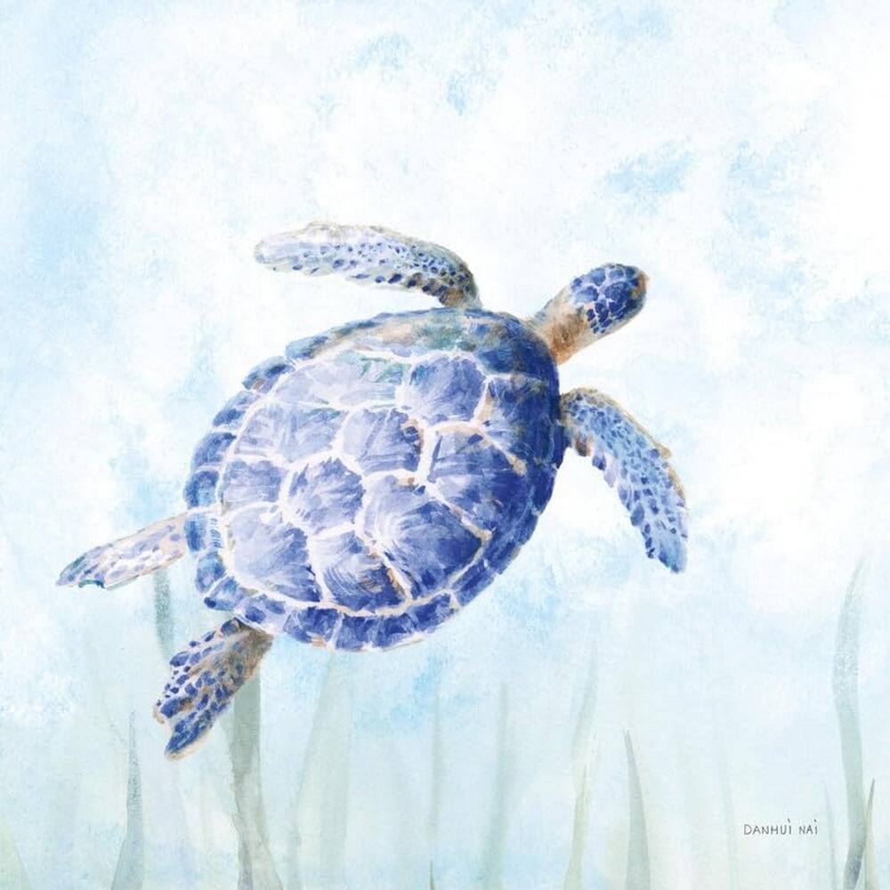 Undersea Turtle II Art Poster - Print On Demand