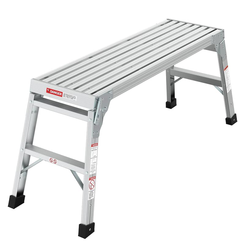 Portable Aluminum Work Platform Folding Ladder