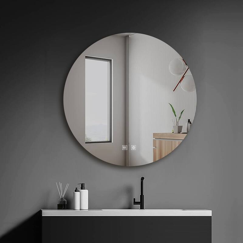 Nordica Round LED Bathroom Vanity Mirror - N/A - 31 in Diameter