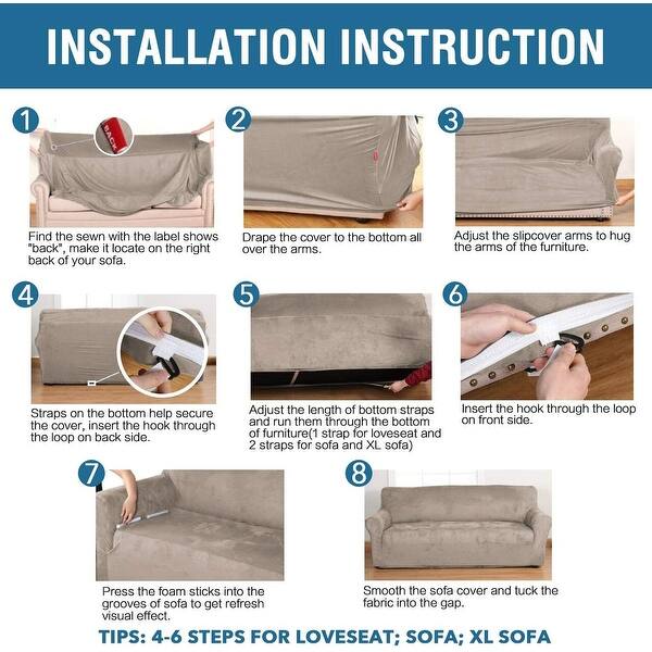 Enova Home Ultra Soft Thick Stretch Velvet Fabric Sofa Slipcover For 3 Cushion Couch Covers Overstock 32544381