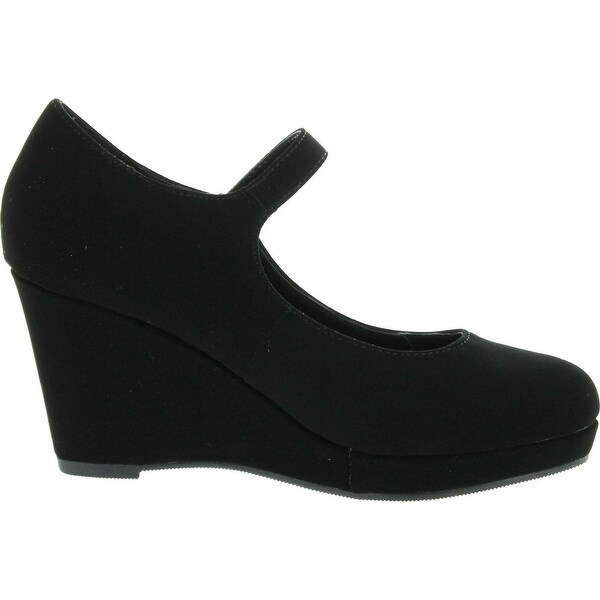 comfortable black wedge heels