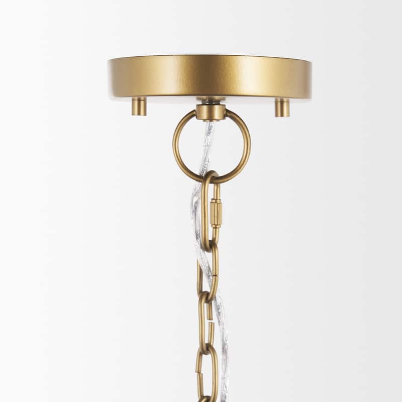 Sanne Antiqued Gold Metal w/ Silver Foil Wide Pendant Light - 30.0L x 30.0W x 10.5H