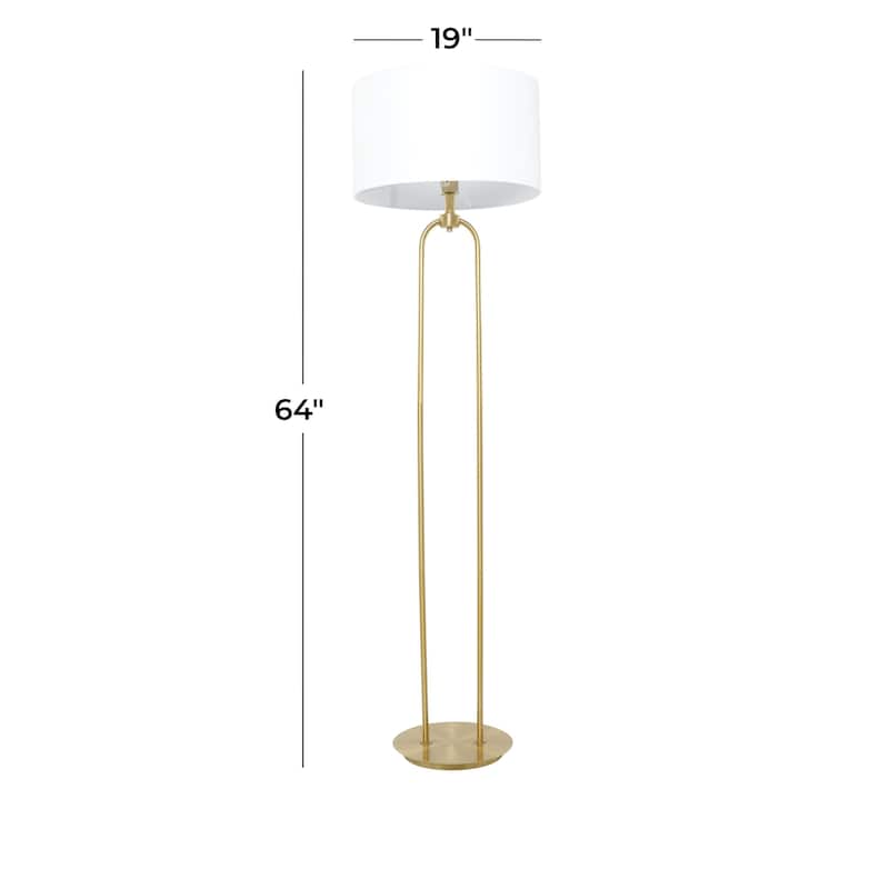 Metal Paper Clip Floor Lamp - Gold - Roche River Decor
