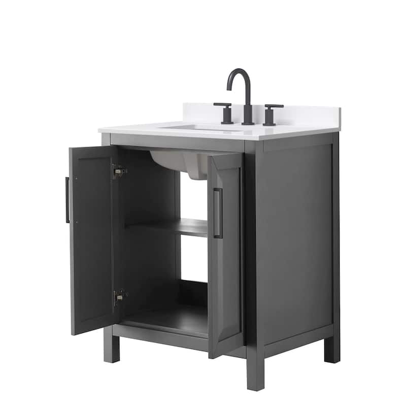 Daria 30-inch Single Vanity, 3 Hole Quartz Top