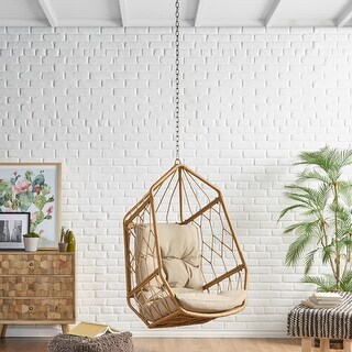 Tamara Outdoor Wicker Outdoor, Indoor Hanging Chair (NO STAND) by Christopher Knight Home