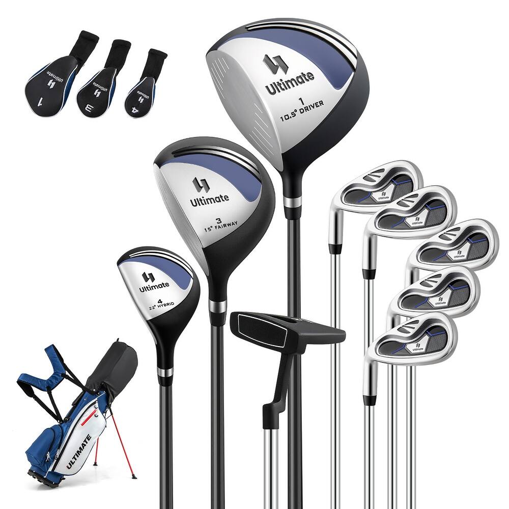 Gymax Men's Left-Handed Complete Golf Clubs & Bag Set w/460CC #1
