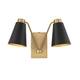 Option Matte Black / Natural Brass
