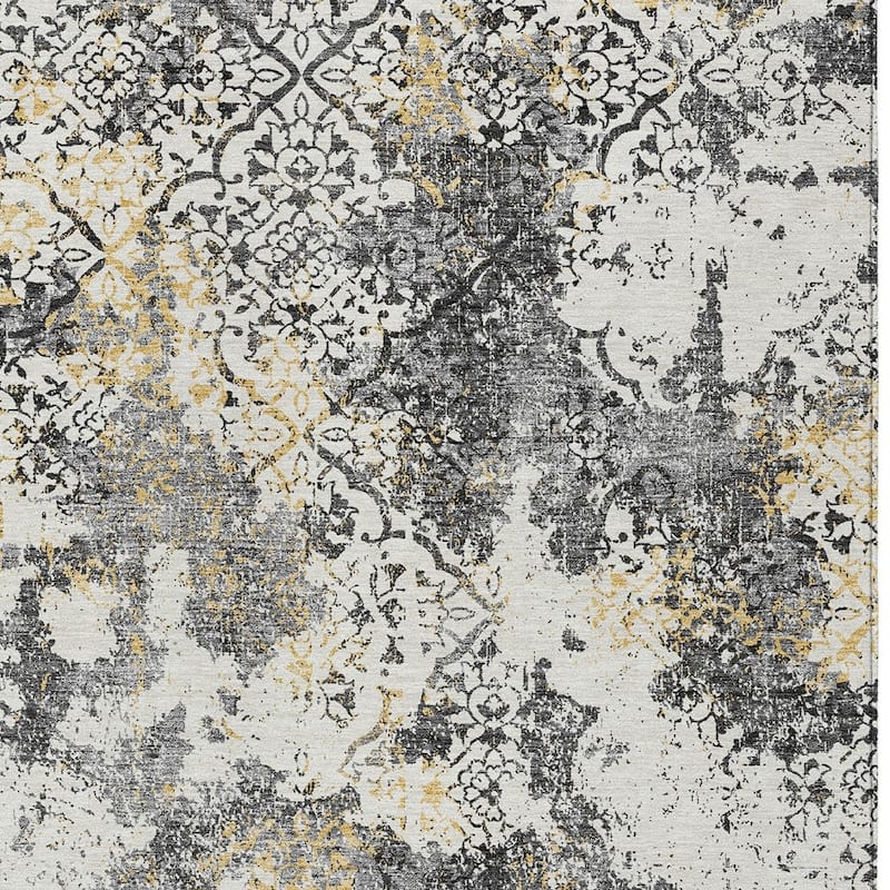 HomeRoots Floral Transitional Rectangle Outdoor Rug