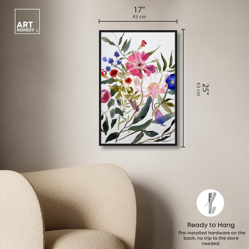 Watery Petals I Canvas by Art Remedy