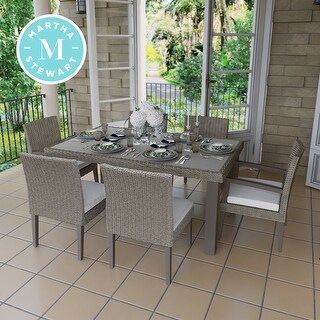 Shop Martha Stewart Oakland 7pc Aluminum Frame Rectangular Patio