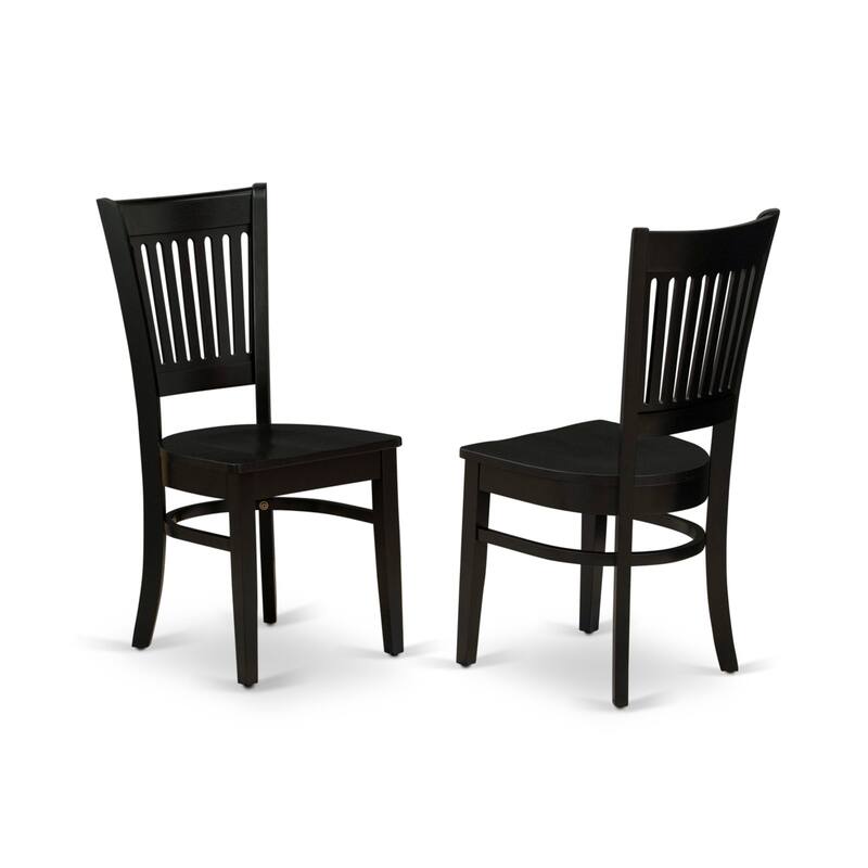 East West Furniture 5 PC Dining Room Table Set Includes a Round Kitchen Table and 4 Dining Chairs (SEAT TYPE & FINISH OPTION)