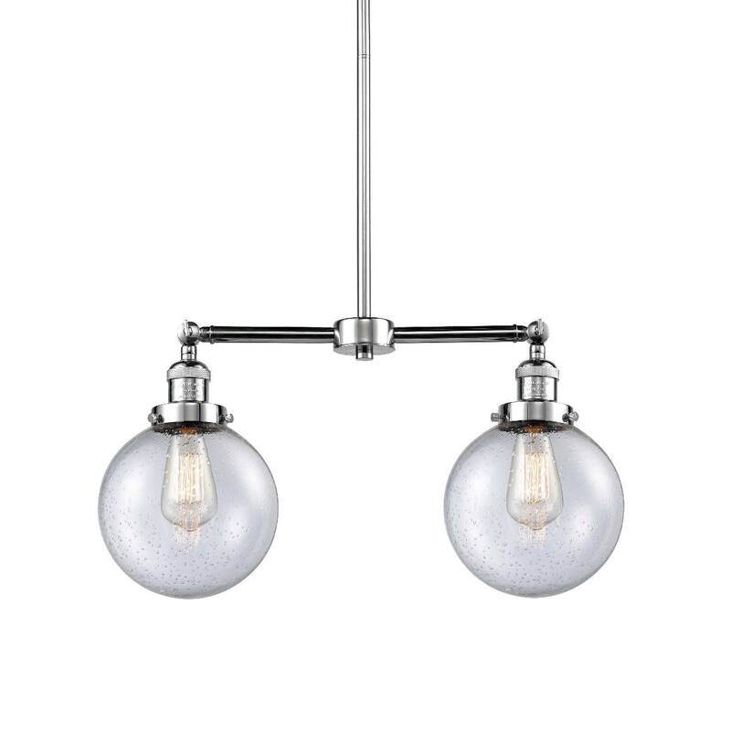 Innovations Lighting Beacon 2 Light 25" Wide Linear Chandelier - Polished Chrome / Seedy