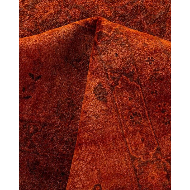 Contemporary Overdyed Wool Hand Knotted Area Rug - 9' 2" x 12' 5"