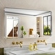 preview thumbnail 115 of 141, Apmir Metal Frame Tempered Glass Bathroom Vanity Mirror for Wall, Cloakroom, Bedroom 60" x 30" - Silver