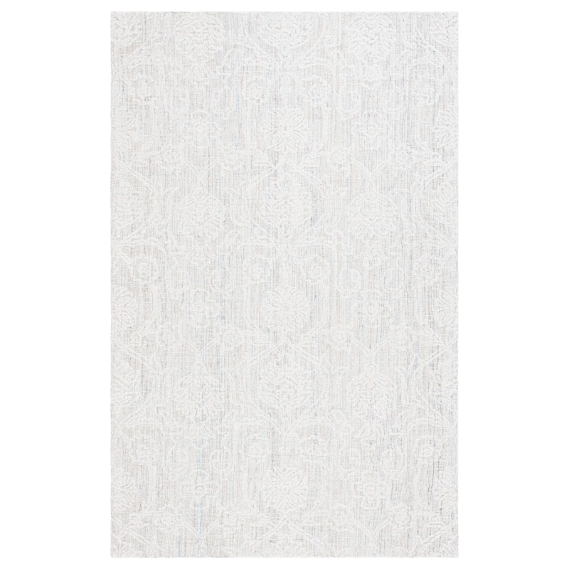 SAFAVIEH Handmade Ebony Nini Modern Wool Rug - 8' x 10' - Teal/Ivory