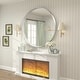 preview thumbnail 22 of 61, Round Tempered Glass and Metal Framed French Cleat Mounted Wall Bathroom / Vanity Mirror