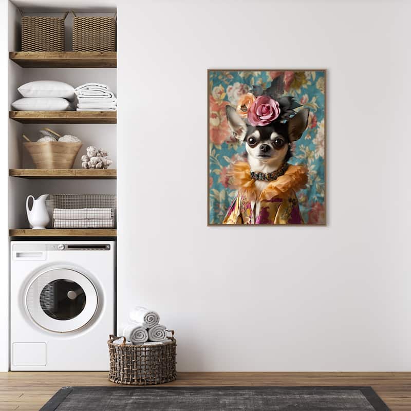 The Duchess Chihuahua by Mowzu Framed Canvas Wall Art