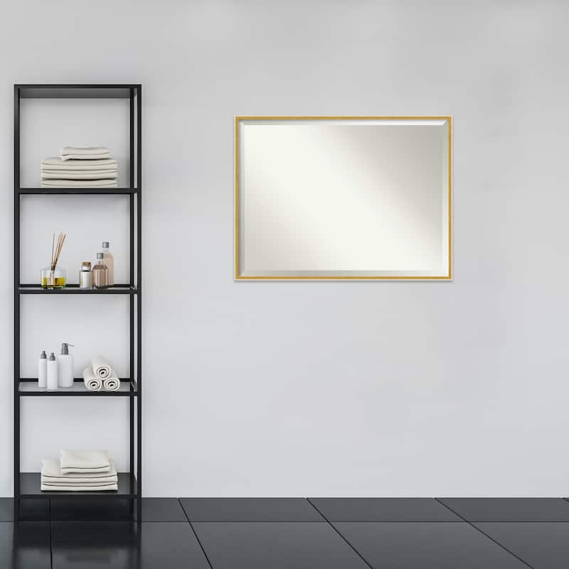 Paige Beveled Wood Framed Bathroom Vanity Wall Mirror