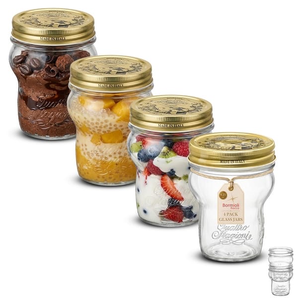 Bormioli Rocco Quattro Stagioni Stacking Jar Set - Set of 4