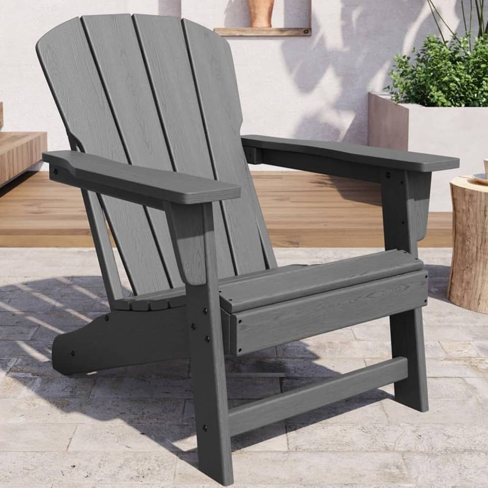 Modern Outdoor Patio HDPE Adirondack Chair, Firepit Chair for Garden, Backyard, Lawn, Deck - N/A